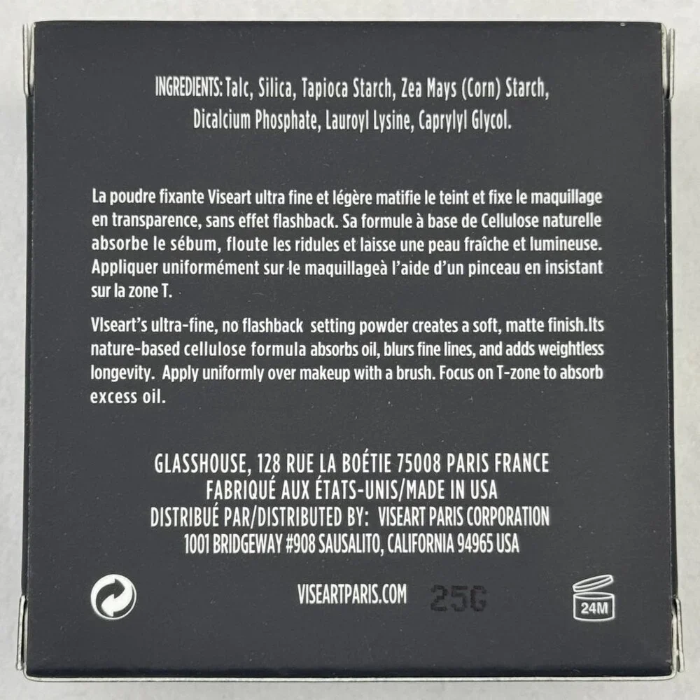 Viseart Paris Seamless Setting Powder 8g 0.28oz Ultra Fine Matte Finish Sealed